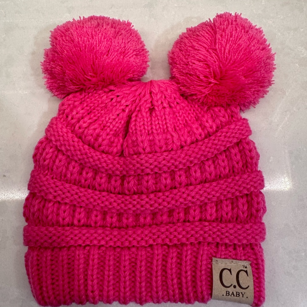 C.C. Baby Pom Pom Beanie - Never worn!